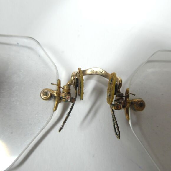 Shuron Eyeglasses Vintage Hexagon Rimless Goldtone Spectacles w/ Case - Picture 7 of 9